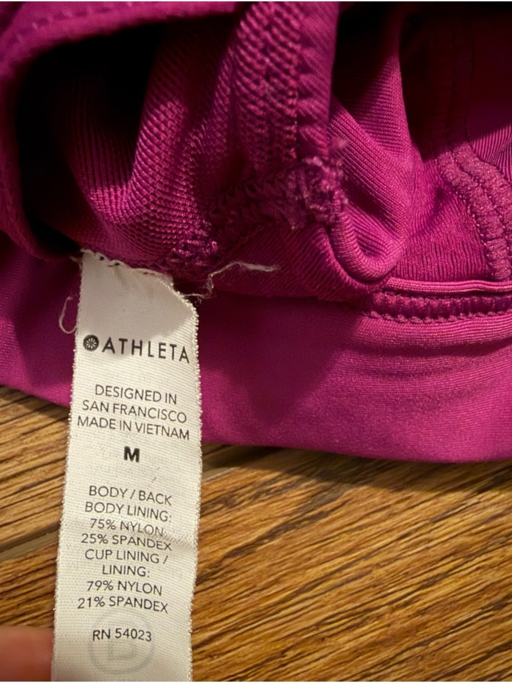 Athleta Fuchsia Racerback Sports‎ Bra - Picture 3 of 5
